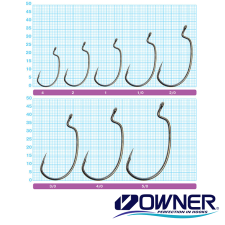 Крючки офсетные Owner 5137 Rig n Hook 4/0 5шт