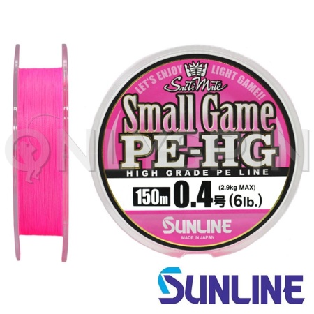 Шнур Sunline New Small Game PE HG 150m pink #0.3 5lb 0.09mm 2.1kg