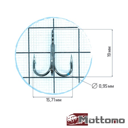 Крючки тройные Mottomo TX-03 #6 10шт