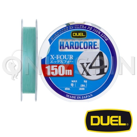 Шнур Duel Hardcore X4 150m Milky Green #0.8 14lb 0.153mm 6.4kg