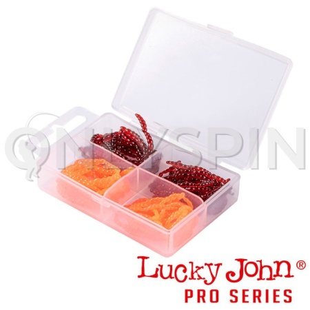 Мягкие приманки Lucky John Extra Blood Worm X/XL красный 160/240шт