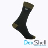 Водонепроницаемые носки DexShell Thermlite черный/зеленый L(43-46)