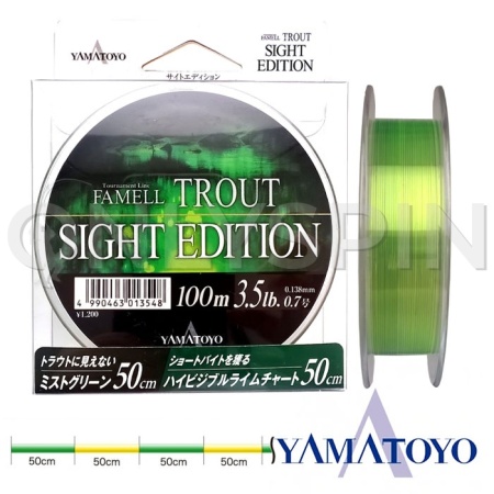 Леска Yamatoyo Famell Trout Sight Edition 100m #0.4 0.104mm 0.9kg