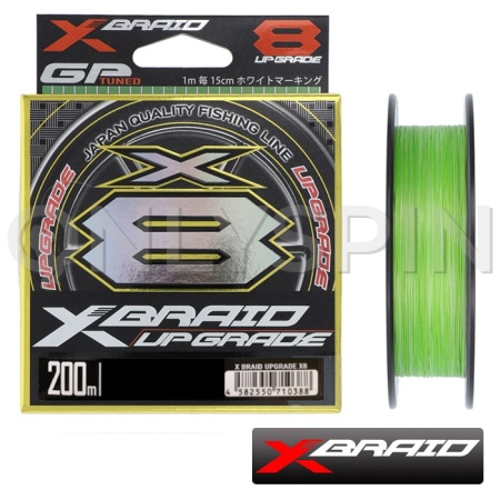 Шнур X-Braid Upgrade PE X8 200m chartreuse #1.5 30lb 0.205mm 13.5kg