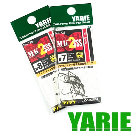 Крючки одинарные Yarie MK 2 SSS 726 #7 15шт