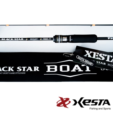 Спиннинг Xesta Black Star Boat 1.99m 5-70gr S66L-T Vertical Versatile Спиннинг Xesta Black Star Boat 1.99m 5-70gr S66L-T Vertical Versatile