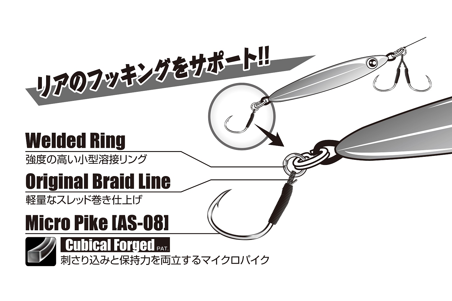 Крючки одинарные Decoy DJ-74 Super Light Assist Single #6 3шт