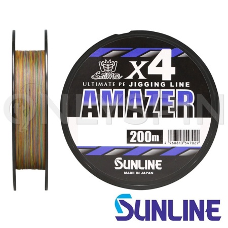 Шнур Sunline Amazer X4 200m multicolor #3 52lb 0.285mm 23.6kg