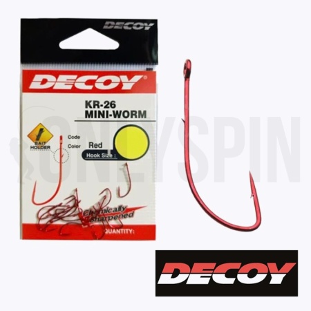 Крючки одинарные Decoy KR-26 Mini Worm #16 15шт