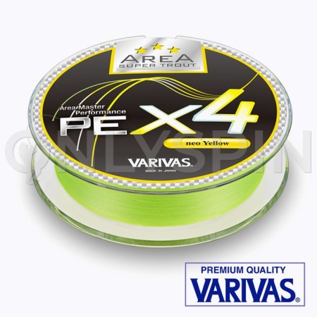 Шнур Varivas Super Trout Area PE X4 75m neo yellow #0.3 7lb 0.09mm 3.4kg Шнур Varivas Super Trout Area PE X4 75m neo yellow #0.3 7lb 0.09mm 3.4kg