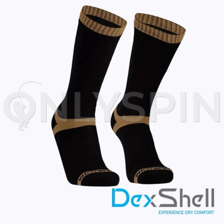 Водонепроницаемые носки DexShell Hytherm Pro Tobacco черный/коричневый L(43-46)