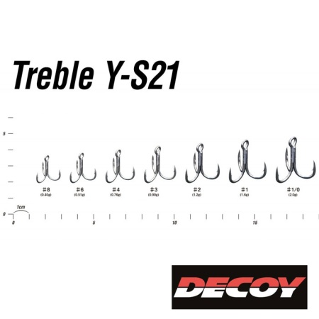 Крючки тройные Decoy Y-S21 #1/0 6шт