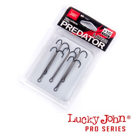Крючки двойные Lucky John LJH122 #10 6шт Крючки двойные Lucky John LJH122 #10 6шт