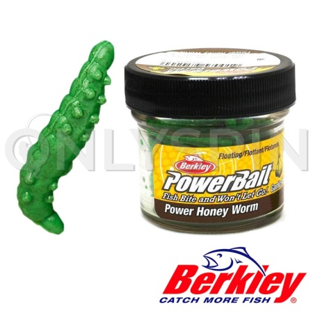 Мягкие приманки Berkley Power Garlic Honey Worm 25 Spring Green