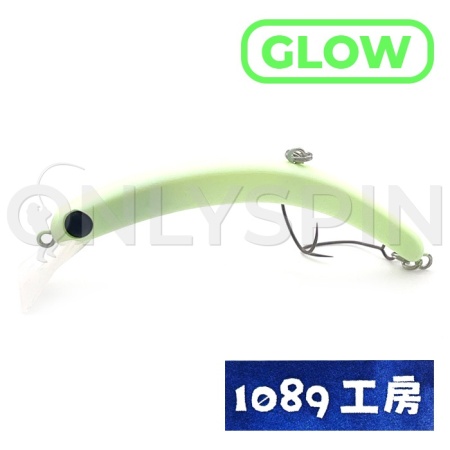 Воблер 1089 Koubou Sakasanyoro Slim 60FS 05 Zunda Glow