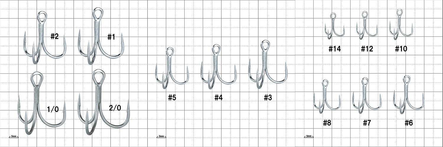 Крючки тройные Gamakatsu Treble SP-MH #14 6шт
