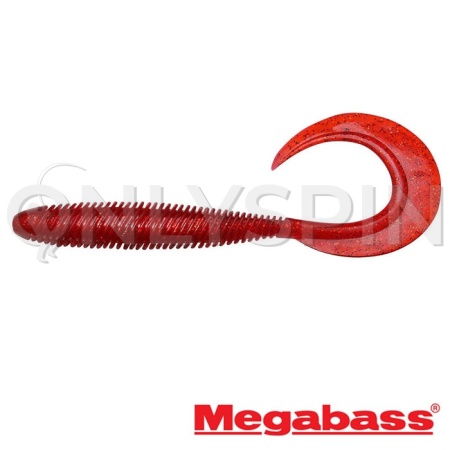 Мягкие приманки Megabass Kemuri Curly 4.5 clear red 7шт