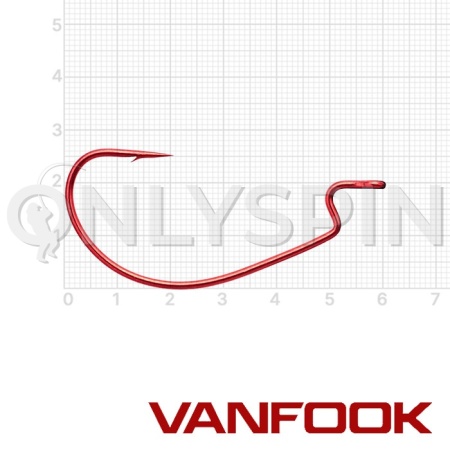 Крючки офсетные Vanfook Worm-55R #6/0 4шт