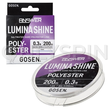 Эстер Gosen Answer Lumina Shine Polyester 200m pearl 0.3 0.09mm 0.72kg