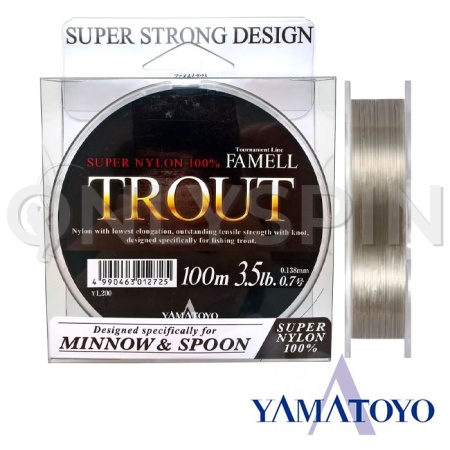 Леска Yamatoyo Famell Trout Super Nylon 100m #0.7 0.138mm 1.6kg