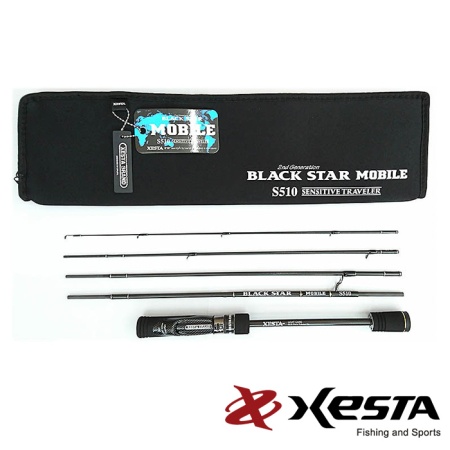 Спиннинг Xesta Black Star 2nd Generation Mobile 1.78m 0.2-7gr S510 Sensitive Traveler Спиннинг Xesta Black Star 2nd Generation Mobile 1.78m 0.2-7gr S510 Sensitive Traveler