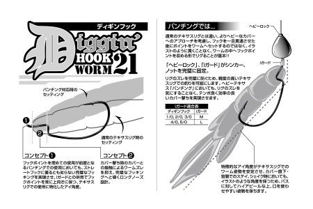 Крючки офсетные Decoy Worm 21 #4/0 5шт