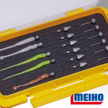 Коробка Meiho Slit Form Case J желтая