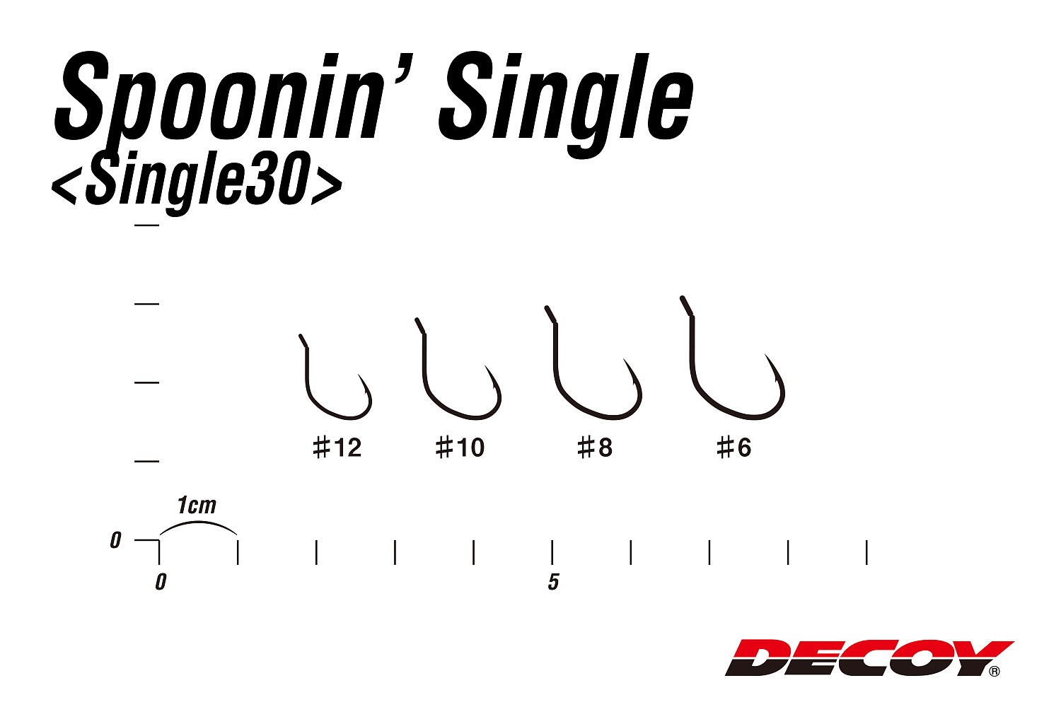 Крючки одинарные Decoy Single 30 Spoonin #10 12шт