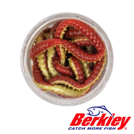 Мягкие приманки Berkley Power Honey Worm 25 Red Yellow