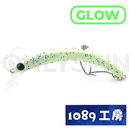 Воблер 1089 Koubou Sakasanyoro Slim 60XS 05 Zunda Glow