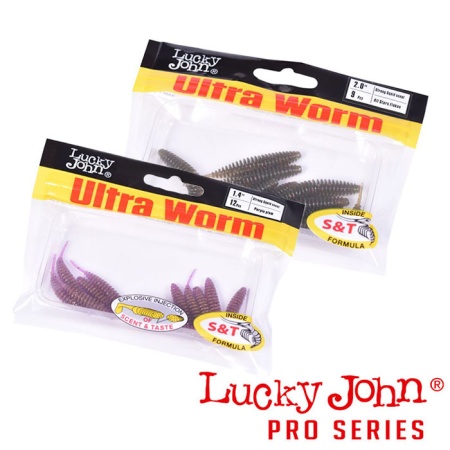 Мягкие приманки Lucky John Ultraworm 1.4 S19 12шт