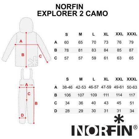 Костюм зимний Norfin Explorer 2 Camo L