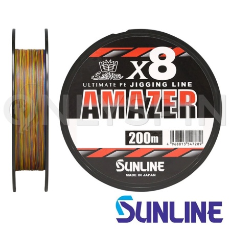 Шнур Sunline Amazer X8 200m multicolor #0.6 15lb 0.128mm 6.8kg
