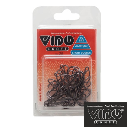 Крючки двойные Vido Craft VD-082 BN Short Double 1/0 25шт Крючки двойные Vido Craft VD-082 BN Short Double 1/0 25шт