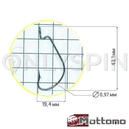 Крючки офсетные Mottomo JS-18 #3/0 6шт