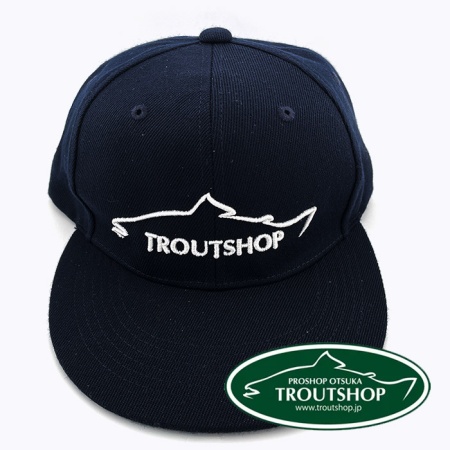 Бейсболка Troutshop Flat Cap Navy/White