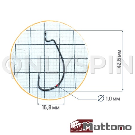 Крючки офсетные Mottomo JS-22 #2/0 7шт