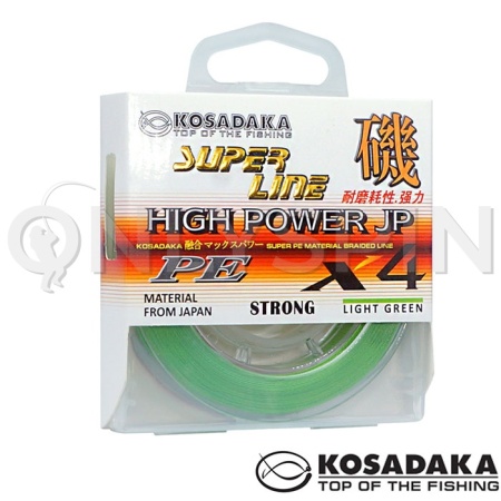 Шнур Kosadaka Super Line PE X4 High-Power JP 150m Light Green 0.16mm 11.8kg