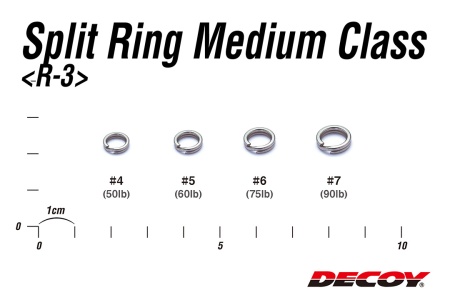 Заводные кольца Decoy Split Ring Medium Class #6 34.1kg 15шт