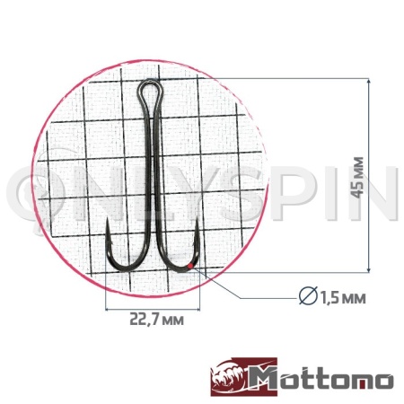 Крючки двойные Mottomo ZX-02L #4/0 10шт