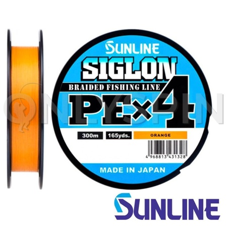 Шнур Sunline Siglon PE X4 300m orange #1.7 0.223mm 13kg