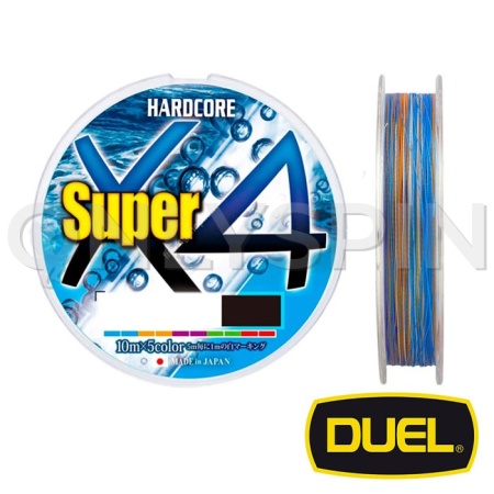 Шнур Duel Hardcore Super X4 200m 5Color #0.8 0.15mm 6.4kg