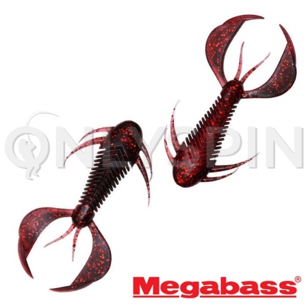 Мягкие приманки Megabass Rock Hog 2.5 black back clear red 7шт