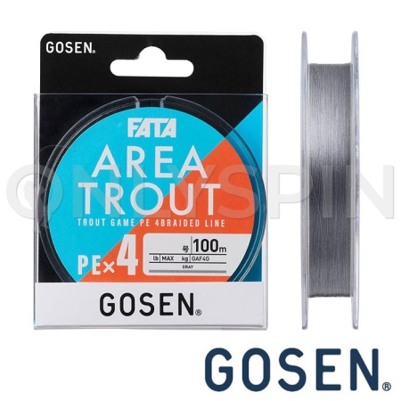 Шнур Gosen Fata Area Trout PEx4 100m gray #0.3 8lb 0.09mm 3.6kg