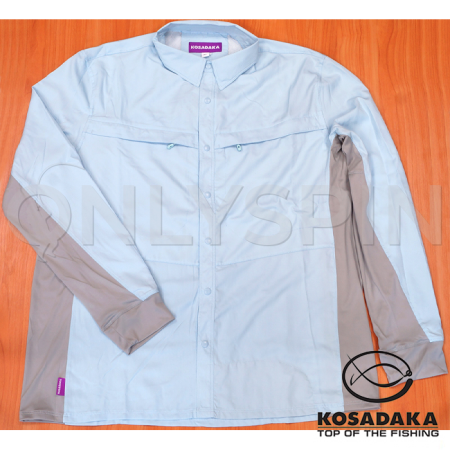 Рубашка Kosadaka Ice Silk Sunblock голубая XL