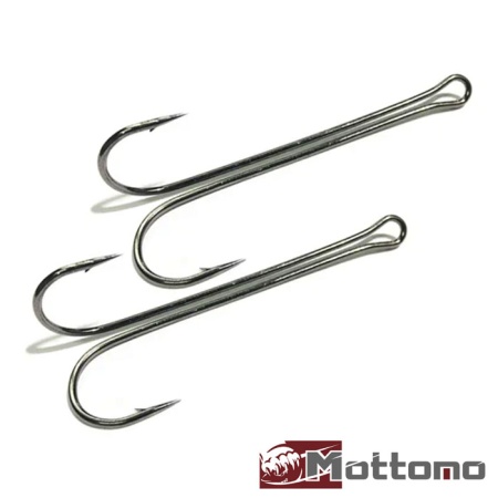 Крючки двойные Mottomo ZX03-XL #4/0 10шт Крючки двойные Mottomo ZX03-XL #4/0 10шт