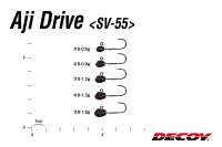Джиг-головки Decoy SV-55 #8 1.5gr 5шт