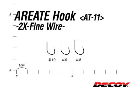 Крючки одинарные Decoy AT-11 Areate Hook #9 10шт
