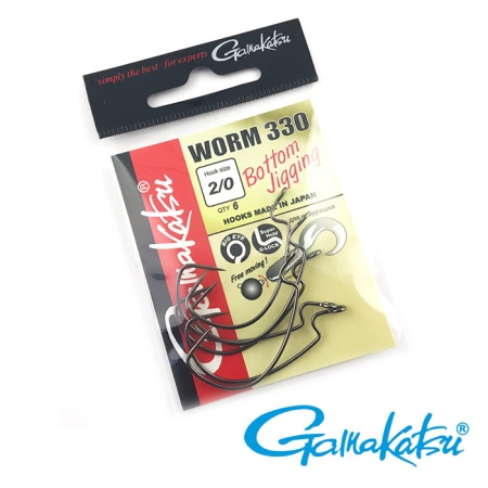 Крючки офсетные Gamakatsu Worm 330 Bottom Jigging #1 6шт