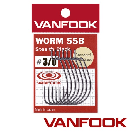 Крючки офсетные Vanfook Worm-55B #1/0 7шт